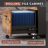 DEVAISE 3 Drawer Wood Mobile File Cabinet, Rolling Filing Cabinet