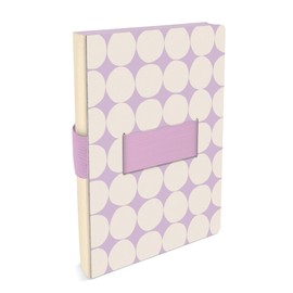 Studio Oh! Casey Notebook with Phone Holder - Stylish Design with Elastic Loops, 192 Lined Pages, 100 GSM, Coptic Binding - Ideal for Professionals, Students, Travelers - Darling Dots