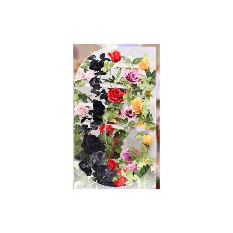 Artificial Vine Garland, Flower Rose Leaf Garland Fake Floral Wall