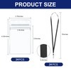 24 Pack Clear Name Tag Badge Holders with Lanyards Black