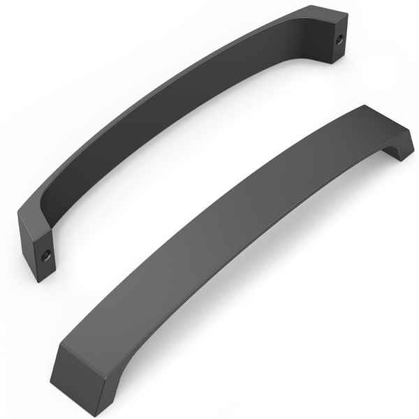 FURNIWARE Pack of 10 Black Cabinet Handles, Cupboard Handles Drawer