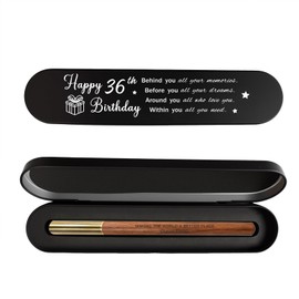 iyaone 36th Birthday Gift for 1990 Born - Engraved Wooden Gel Pen, Premium 36 Year Old Gift for Men & Women, 36 Birthday Milestone Present