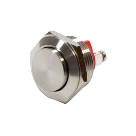 Alpinetech 19mm 3/4" Momentary NC Stainless Steel Metal Push Button Switch Screw Terminal Normally Closed