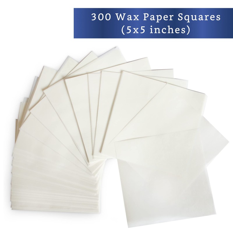 Wax Paper Candy Wrappers for Caramels (300 Pcs 5x5 in)