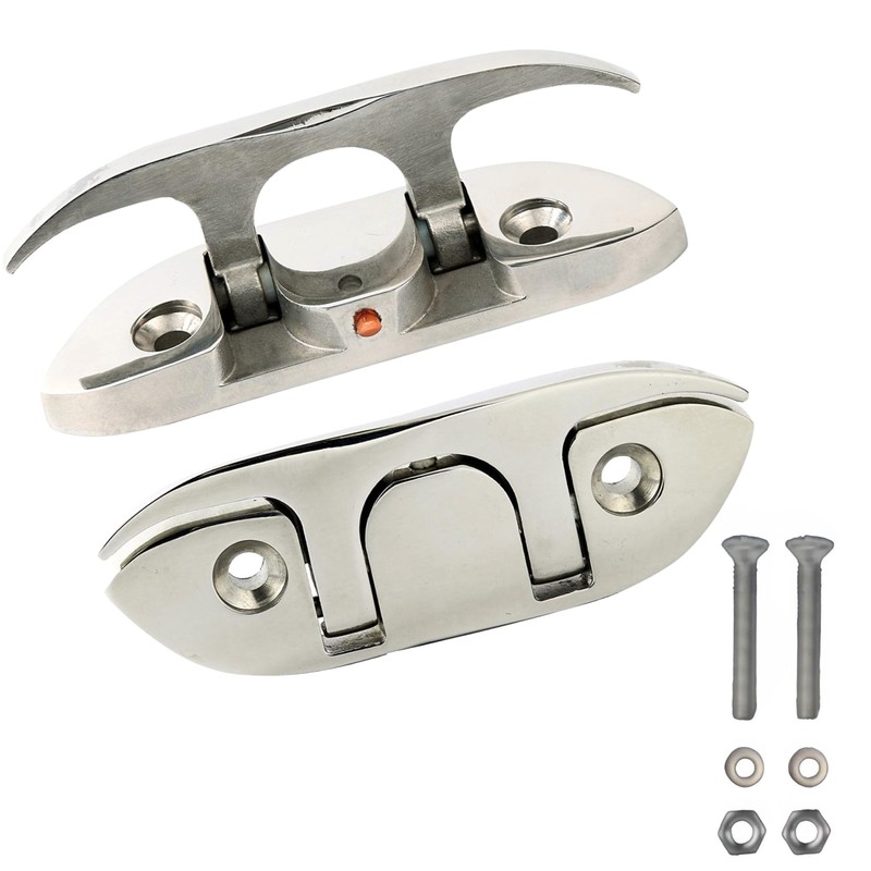 MarineNow 4-1/2" Folding Cleat Marine Grade 316 Stainless Steel (4.5")