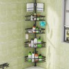 Dicasser Corner Shower Caddy - Tension Pole Rod Organizer, Floor