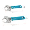 RAHVISH Extra Slim Jaw 4-Inch/5-Inch Adjustable Wrench, Silver