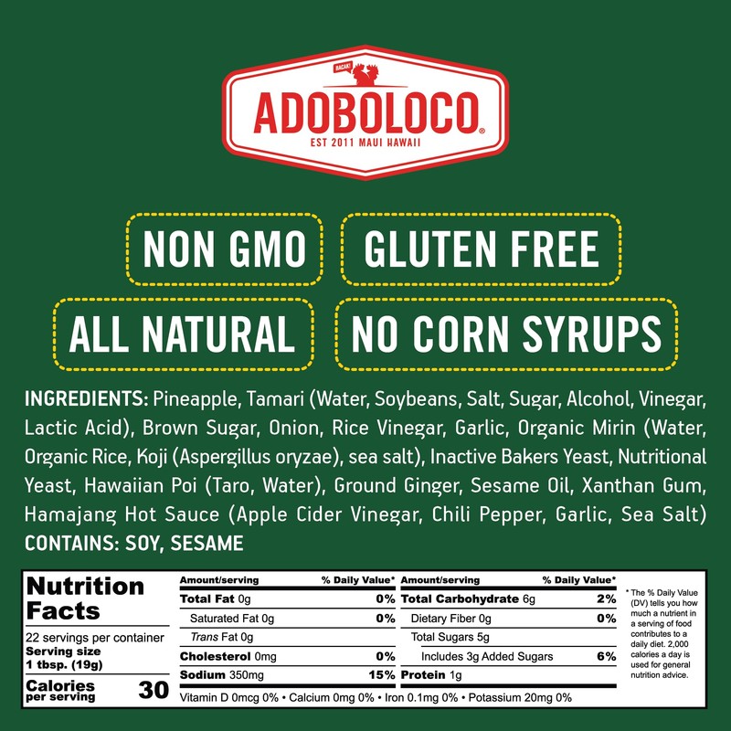 Adoboloco Pineapple Hawaiian Barbecue Sauce - Gluten Free