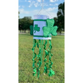 CPM Shamrock Windsock Indoor Outdoor Wind Chime 24”  Decor St Patrick’s Day Lucky