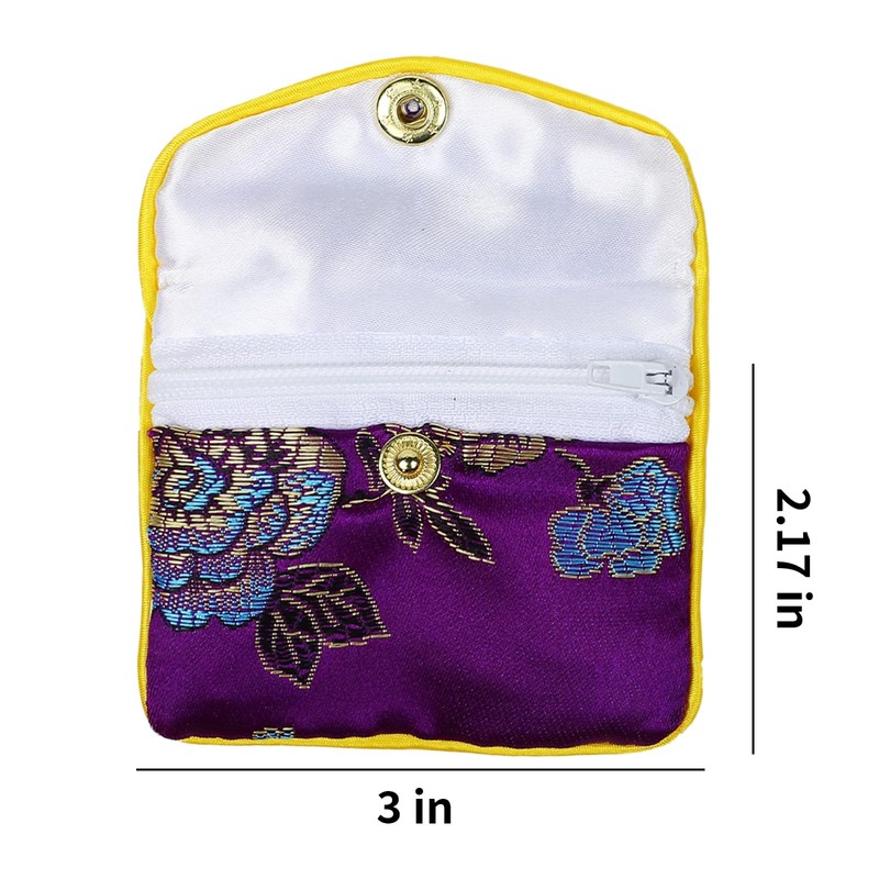 MorTime Jewellery Jewelry Silk Purse Pouch Gift Bags, Multiple Colors,