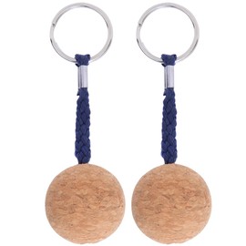 Alvinlite Floating Keychain, Floating Cork Ball Key Ring 2 Pcs Buoyant Keychain Floating Cork Keyring Water Sport Accessories for Marine Boat, Fishing, Sailing, Kayaking (#1)