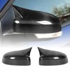 1 Pair Carbon Fiber Ox Horn Rearview Side Glass Mirror