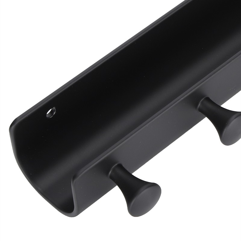 Wall Mounted Hook Space Aluminum Wall Clothes Pegs with 6