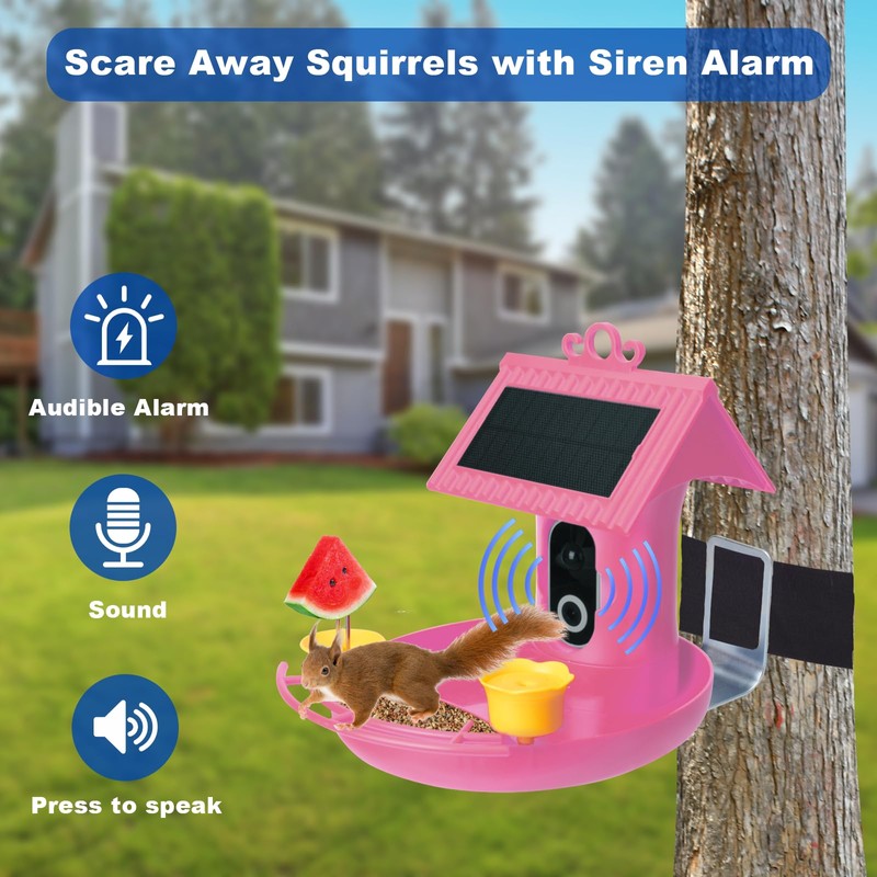 Bird Feeder with Camera - 4K HD Live View, Smart