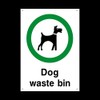 Dog Waste Bin Plastic Sign with 4 Pre-Drilled Holes -