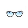 XLAB 8004 Sonnenbrille im Moscot-Stil, Unisex, 48mm, Schwarz/blau schattiert