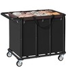 470L Heavy Duty Commercial Laundry Cart with Wheels,Industrial Rolling Laundry