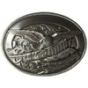 Nocona Men's Silver Eagle Flag Buckle, One Size