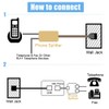 AIMIJIA 3Female Telephone Splitter Adapter Cable,Telephone Landline Cable Connector and