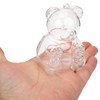 Baluue Bear Shaped Candy Boxes Refillable Candy Container Box, Clear