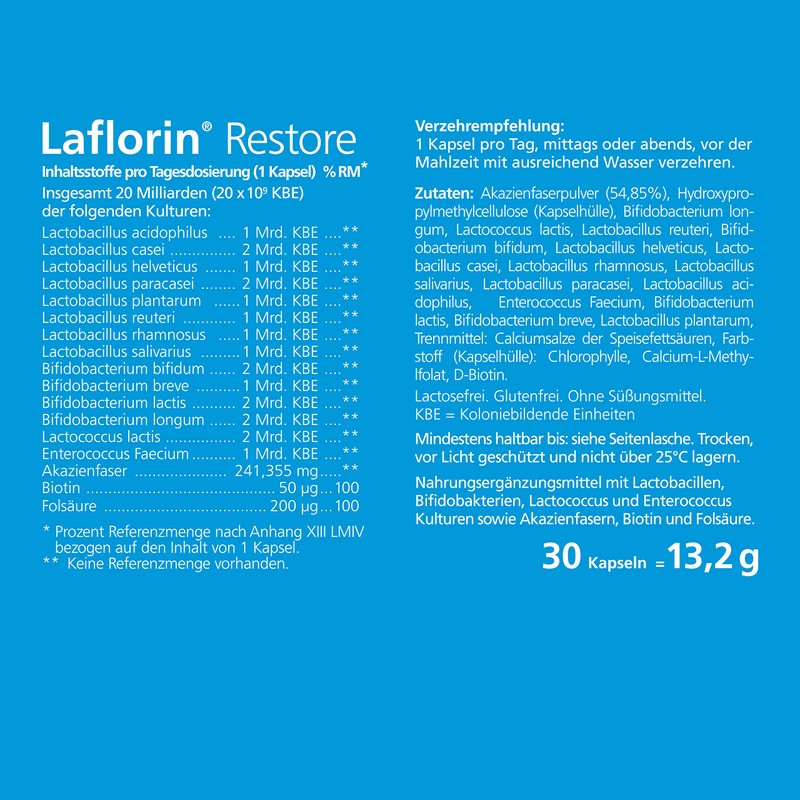 Laflorin Restore - now with 12 highly dosed active bacterial