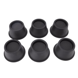 6Pcs Furniture Risers Round Plastic Furniture Lift Riser for Bed Table Couch Black 2.8in