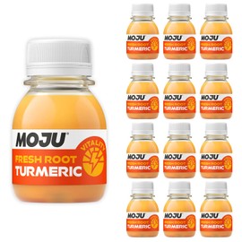 MOJU Turmeric Shots - 12 x 60ml, Pure Super Root Boost, Natural Ingredients, No Added Sugars or Sweeteners, Vegan
