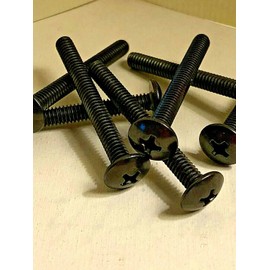 Accurate 10-32X1-1/4 Truss Head Machine Screw Black Oxide Phillips wide Steel .190" (50)