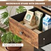 Bakers Rack with Storage,Microwave Stand with Drawer,6 Tier Coffee Bar