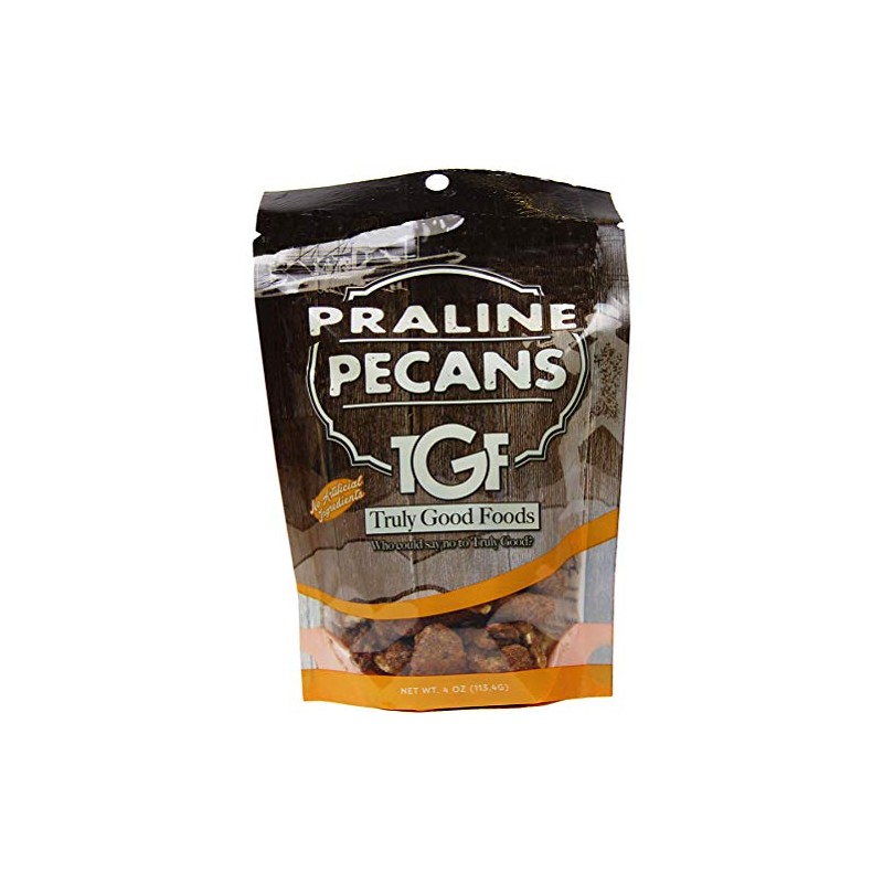 Praline Pecans Resealable Bags, 4oz, 12-count