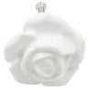 Bonsicoky 2 Pcs White Rose Drawer Pulls, Ceramic Flower Knobs