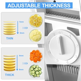 OYKEFAW Safer Mandoline Slicer For Kitchen, Potato Slicer for Chips, Vegetable & Food Slicer, Thickness Adjustable 0.1-8 mm, Kitchen Faster Slice Artifact (Only Slice)
