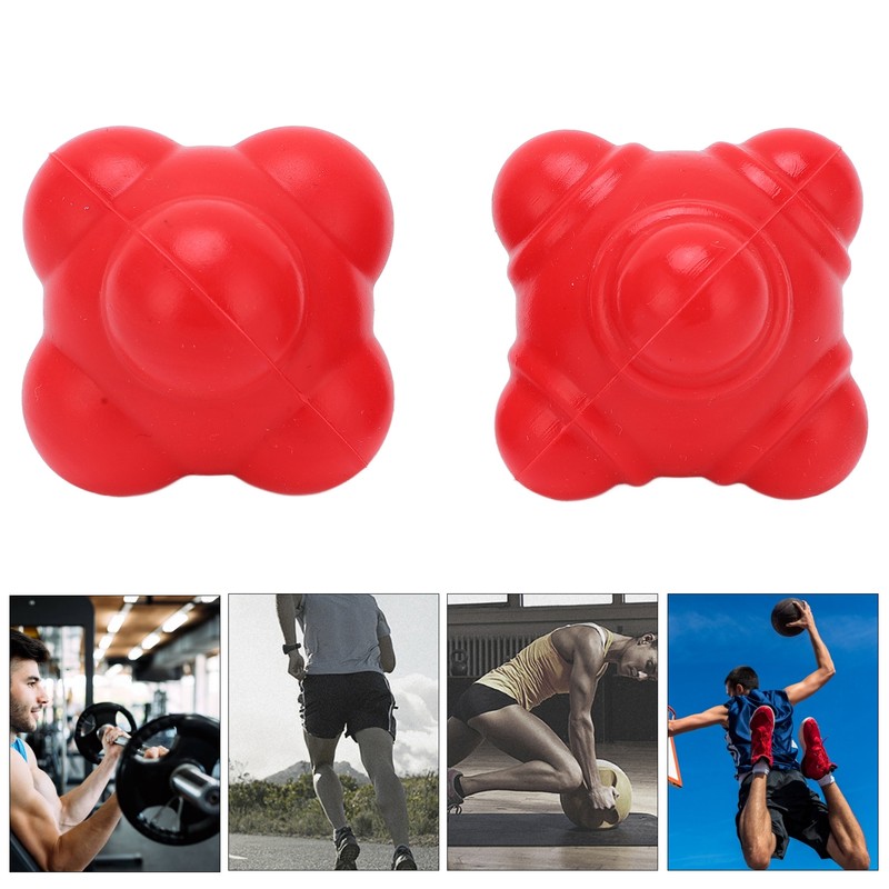 2pcs Rubber Reaction Bounce Balls Irregular Shape Reaction Balls for