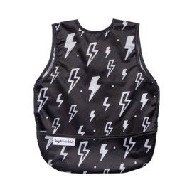 Tiny Twinkle Tiny Twinkle Mess Proof Baby Bib Waterproof Toddler and Baby Apron Bib Machine Washable Lightning