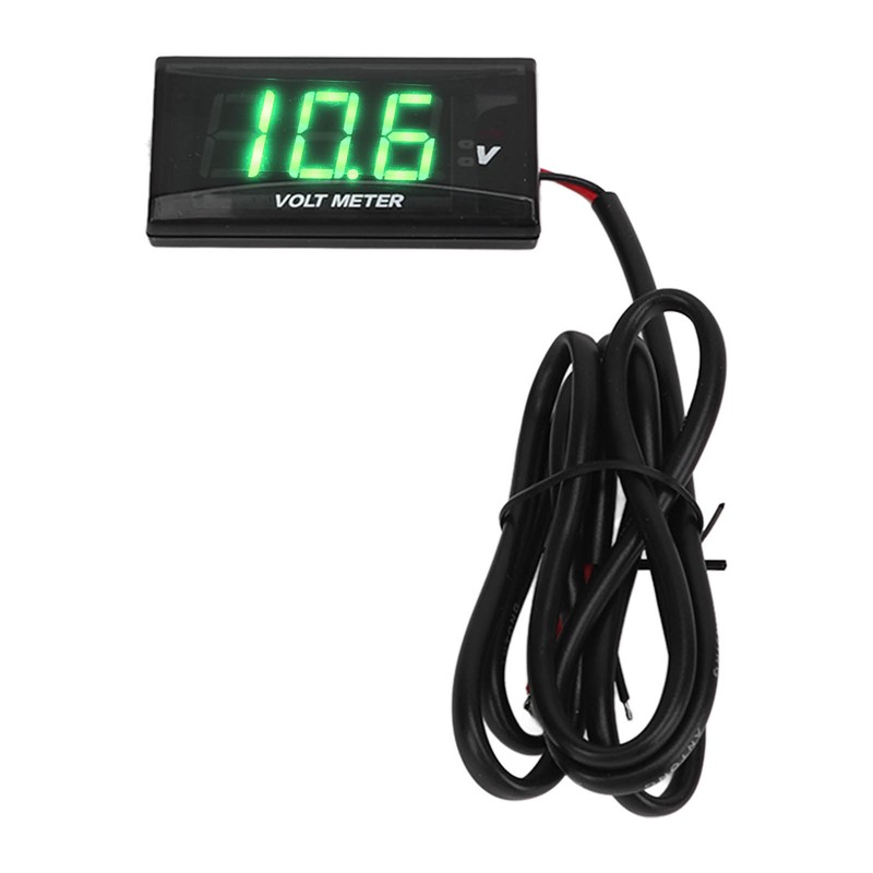 Universal LCD Motorcycle Voltmeter Ultra Thin Waterproof Voltmeter with Left