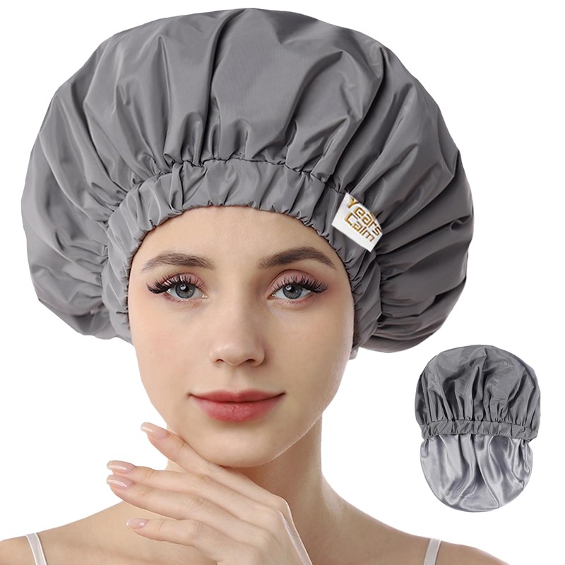 Years calm Gorros de ducha reutilizables e impermeables para mujer,