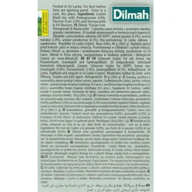 Dilmah Passion Fruit Pomegrante & Honeysuckle Flavoured Black Tea - Caja con 20 piezas
