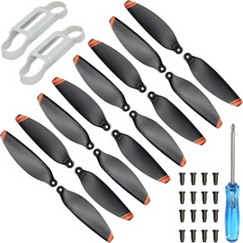 Compatible with ZHUROUPU for DJI Mini 4K/Mini 2/Mini 2 SE/Mini SE Propeller, 16 Replacement Prop Blades Low Noise Quick Release Wings for DJI Mini 4K 2 SE Drone Repair Screws and Screwdriver (Orange)