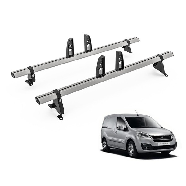 Van Demon 2 Bar Roof Rack for Peugeot Partner 2018+ Aluminium High Strength Roof Bars