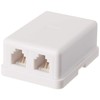 STEREN Phone Jack Wall Plate - Jack Box - White