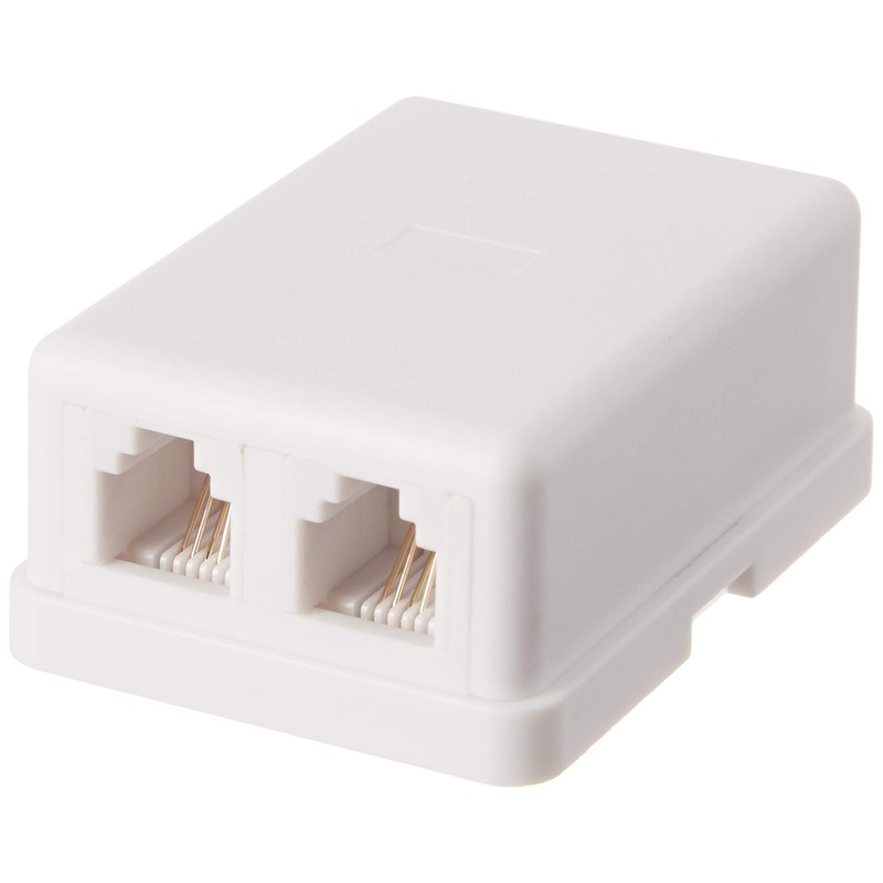 STEREN Phone Jack Wall Plate - Jack Box - White