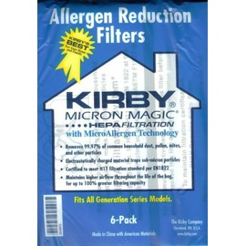 Original Kirby Sentria, G7 and Diamond Edition Allergy Reduction Bags Package of 6 Bags.