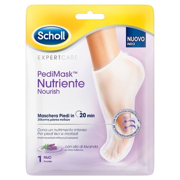Dr Scholl Scholl Pedi Mask Nutriente Nourish Foot Mask Lavender 1 pair