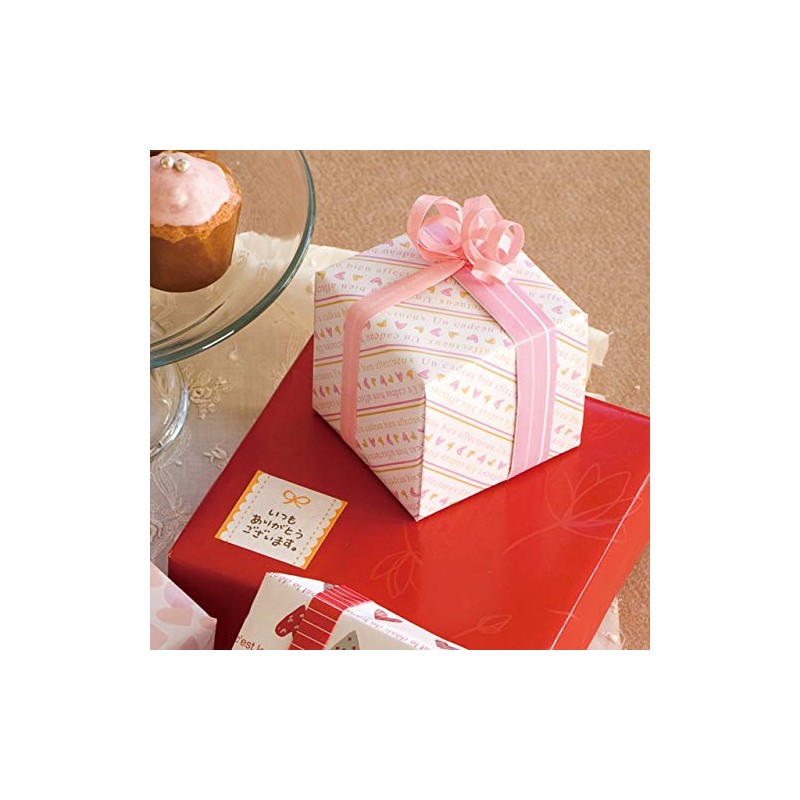 MSR-3S Message Stickers, Ribbon Thank You, Orange (60 Sheets)