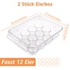 LDXDRU Pack of 2 Egg Boxes 12 Eggs Storage Fridge