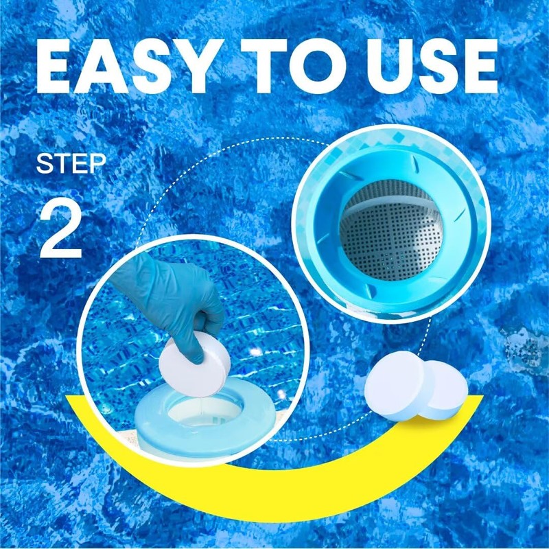 PROFELIZ Chlorine Tablets 3 Inch for Swimming Pools, Kills Bacteria