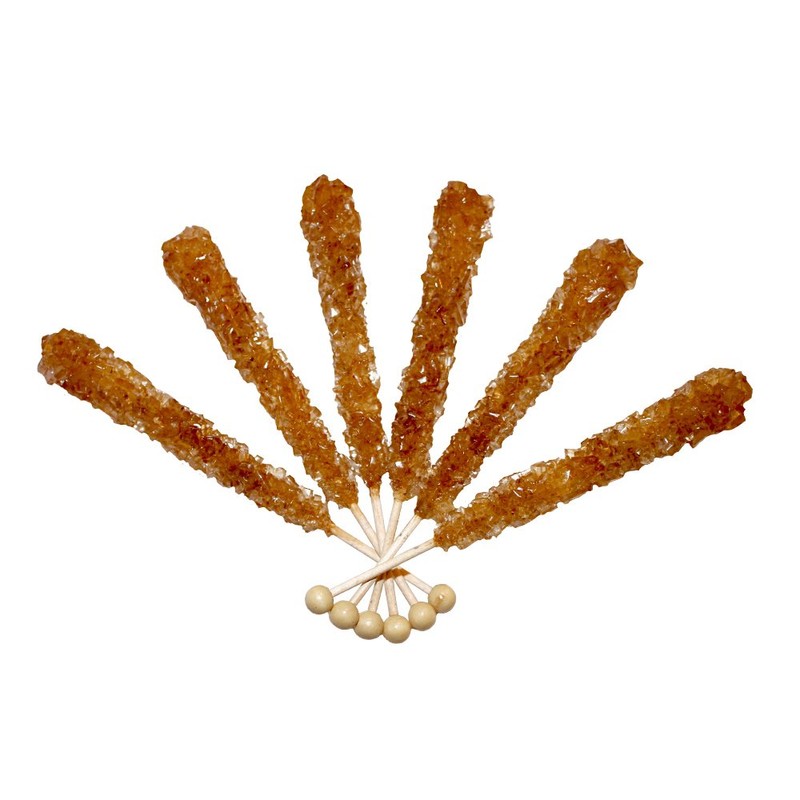 Extra Large Rock Candy Sticks: 12 Brown Rock Candy Sticks
