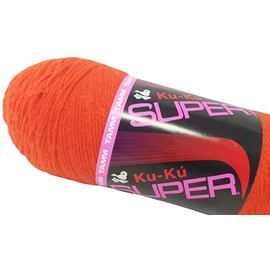 Estambre Kuku Super marca Tamm, madeja de 200 gramos (Naranja)