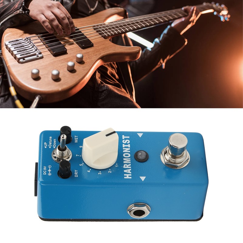 Digital Chip Effect Pedal Metal Blue Guitar Transpose Effects Pedals