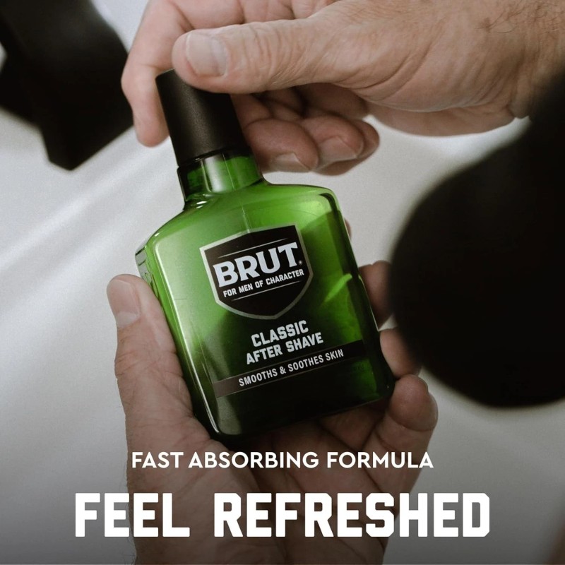 Brut Classic After Shave for Men - Absorbs Quickly to